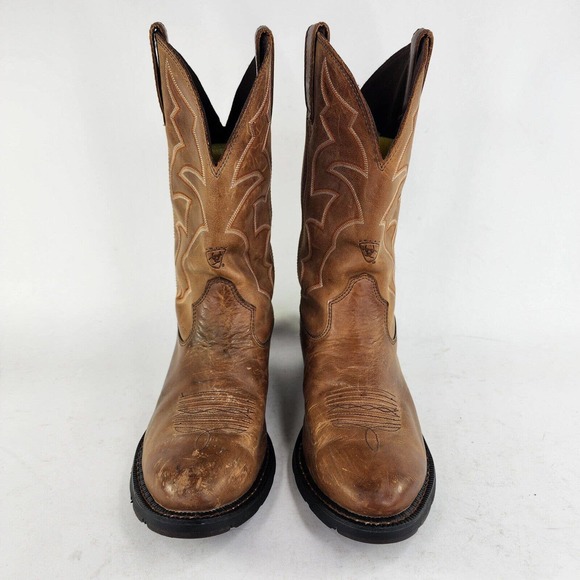 Ariat Men's Ironside 10005937 Cowboy boot US 12 D Brown Leather western boot - Picture 3 of 11
